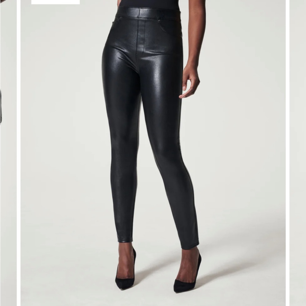 NWT Spanx leather leggings!